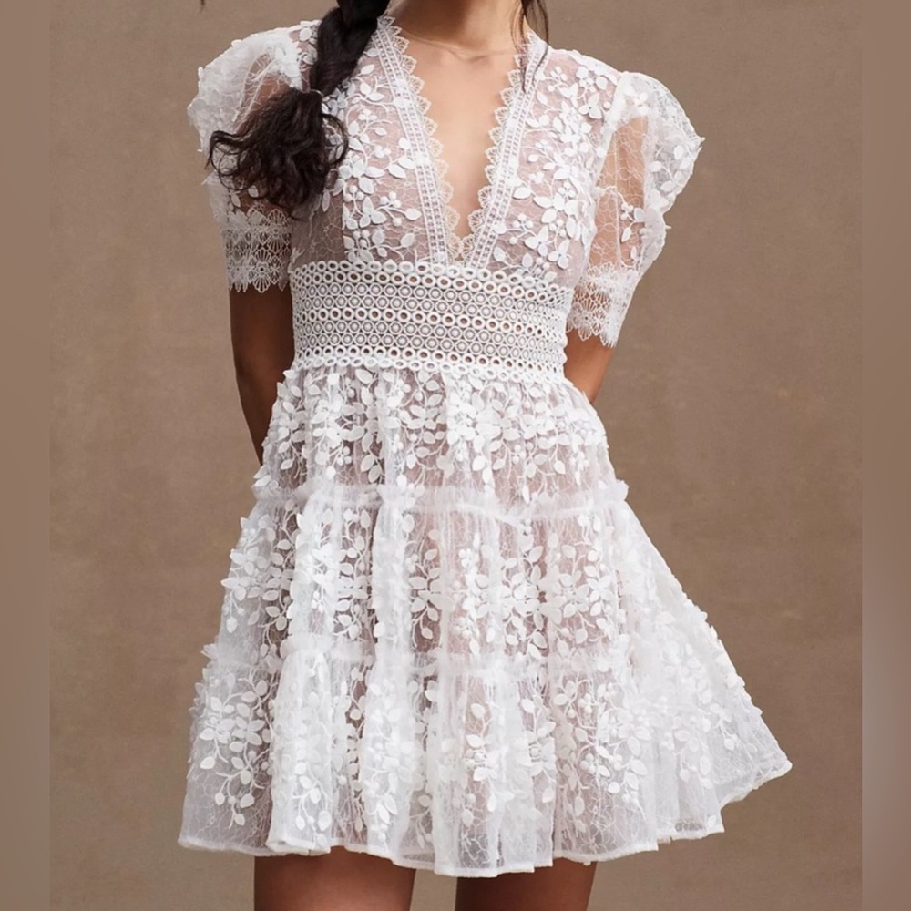 Bronx and Banco Megan Mini Dress in White